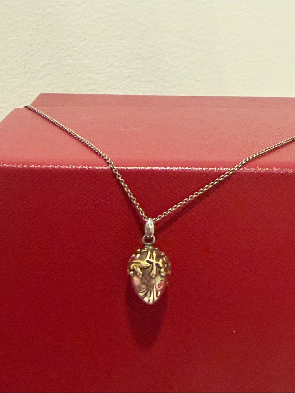 Kit Heath Sterling Silver Two-Tone Gold Acorn Pendant Necklace 925 KH